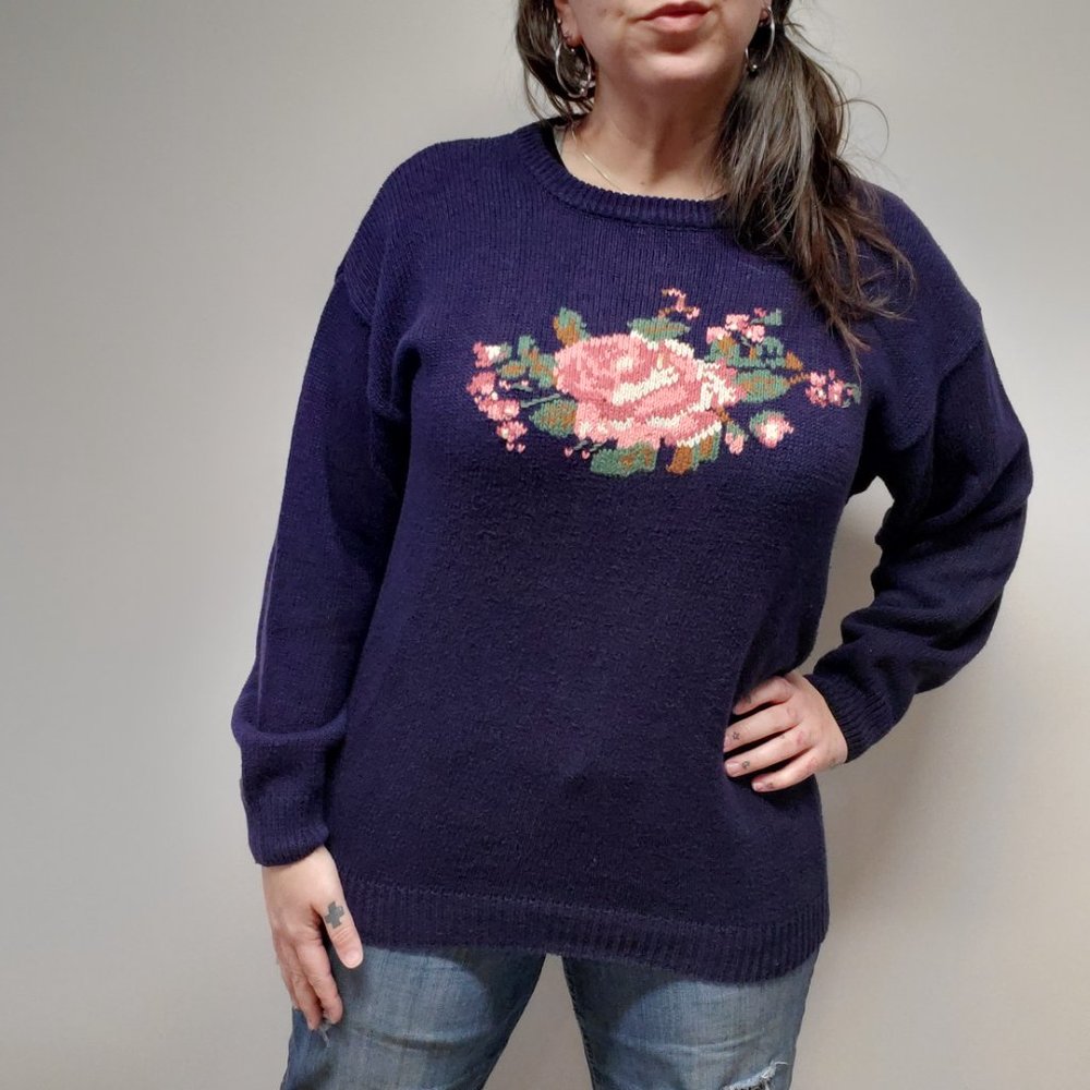 Vtg Deans of Scotland Intarsia Cottagecore Sweater - Picture 5 of 9